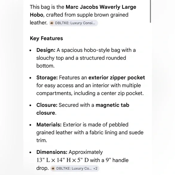 Marc Jacobs Cognac Pebbled Leather Shoulder Bag NWOT - Picture 16 of 16